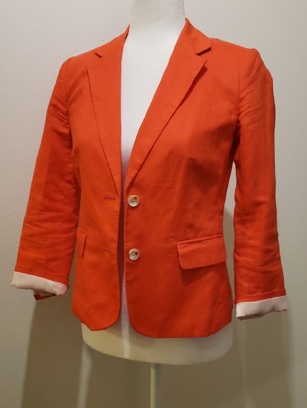 Banana Republic Reddish Orange Blazer, Women's Size 0
